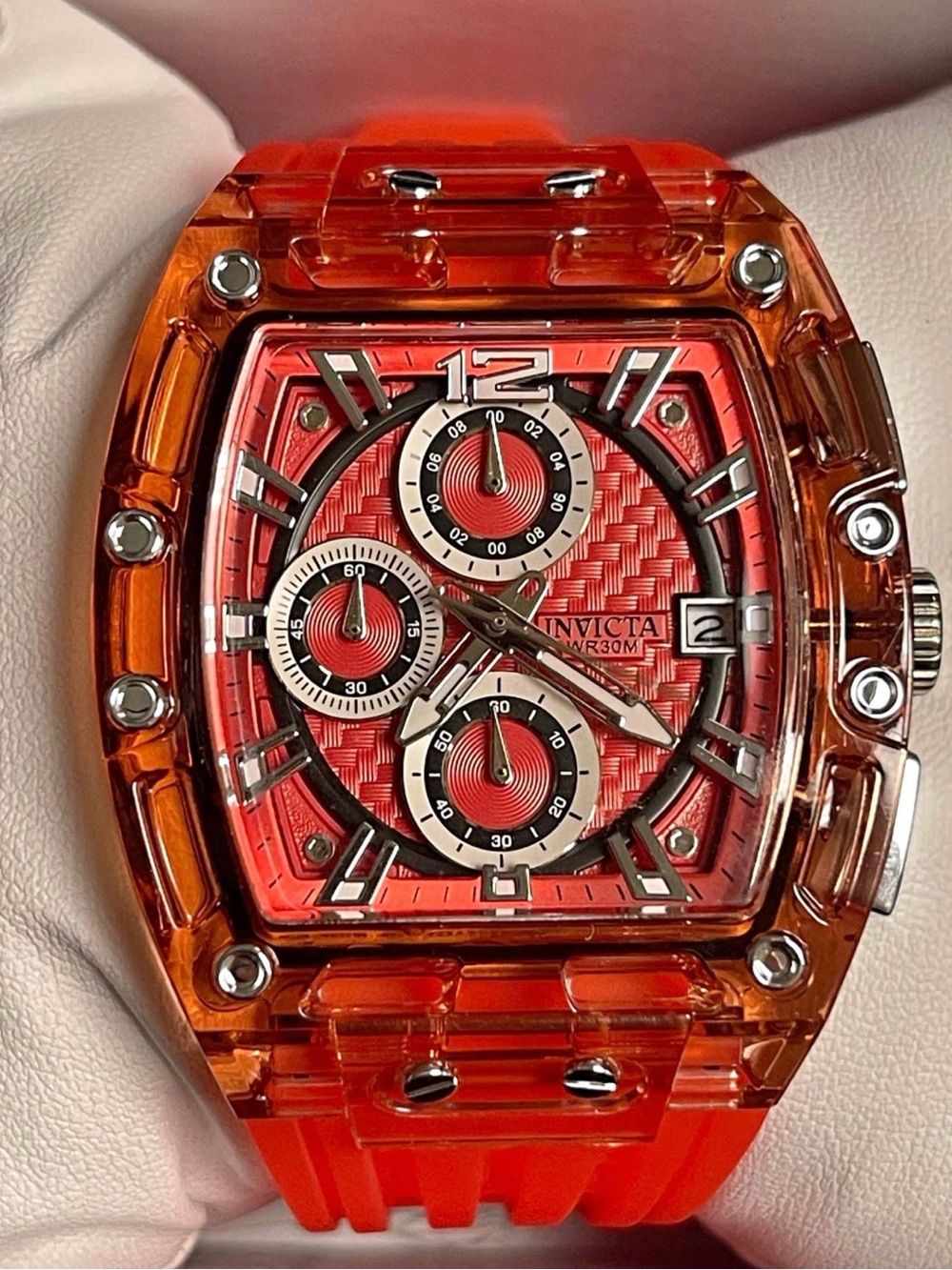 Invicta S1 Rally Men's Watch - 42mm, Red & Silver,new.